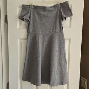 Old Navy Gray Off-Shoulder Mini Dress